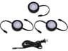 Line Voltage Puck Light Kit Selectable CCT Black 3-Pack