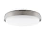 Lithium 1-Light Brushed Nickel LED Round Flush Mount