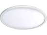 Round LED Flush Mount 15-Inch White Modern
