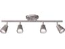 Solo 36 Inch 4 Light LED Fixed Rail in Brushed Nickel