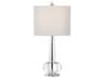Abbey Clear Off White Linen Buffet Lamp