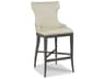 Addison Leather Hardwood Charcoal Bar Stool