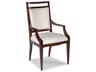 Addison Hardwood Brown Upholstered Arm Dining Chair