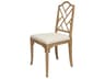 Oak Wood Brown Upholstered Side Dining Chair