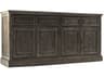 68" Oak Wood Limed Charcoal Sideboard