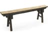 Distressed Black Accent Bench