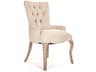 Cream Fabric Tufted Accent Chair