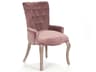 Purple Fabric Tufted Accent Chair