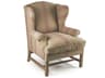 Brown Fabric Accent Chair