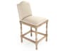 Aria Upholstered Oak Wood Natural Linen Counter Stool