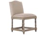 Aria Oak Wood Beige Upholstered Side Dining Chair