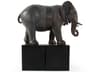 Black Resin Elephant Bookend
