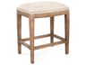 Upholstered Oak Wood Oatmeal Polyester Counter Stool