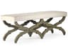 Crescenzo Hemp Linen White Upholstered Accent Bench