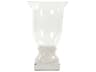 Distressed Crackle White 21" High Glass Decorative Accent
