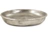 Distressed Metallic Silver Decorative Plate