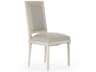 Louis Tufted Oak Wood Gray Upholstered Side Dining Chair