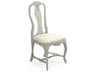 Birch Wood Blue Upholstered Side Dining Chair