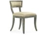 Ayer Birch Wood Gray Upholstered Armless Dining Chair