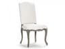 Birch Wood White Upholstered Side Dining Chair