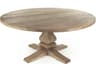 Max Round Wood Brown Pine Dining Table
