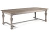 Rectangular Wood Natural Distressed Grey Dining Table