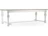Rectangular Wood Natural Distressed White Dining Table