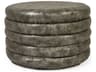 Distressed Grey Ottoman