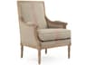 Louis Brown Fabric Accent Chair
