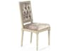 Louis Birch Wood Gray Upholstered Side Dining Chair