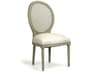 Medallion Birch Wood Beige Upholstered Side Dining Chair