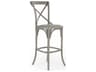 Parisienne Birch Wood Faux Olive Green Bar Stool