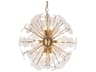 8-Light Gold Clear Glass Pendant