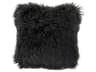 Tibetan Black 20" x 20" Lamb Fur Pillow
