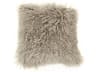 Tibetan Light Grey 20" x 20" Lamb Fur Pillow