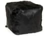 Black Fur Ottoman