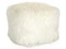 Tibetan White Lamb Fur Pouf