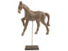 Distressed Taupe / Black 9" Resin Horse Sculpture