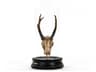Antique Off-White / Black Fawn Skull Sculpture