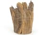 Distressed Brown 16" High Wooden Sculpture
