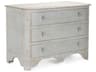 3-Drawers Gray Pine Wood Dresser