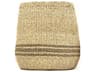 Beige / Dark Brown 18" Woven Basket