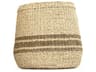 Beige / Dark Brown 14" Woven Basket
