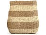 Beige / Brown 14" Woven Basket