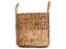 Dark Brown / Beige 13" Woven Basket