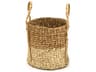Dark Brown / Beige 11" Woven Basket