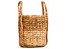 Dark Brown / Beige 8" Woven Basket
