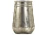 Distressed Metallic Silver 11" High Vase