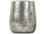 Distressed Metallic Silver 8" High Vase