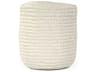 Matte White 10" Cross Weave Vase Set of 2